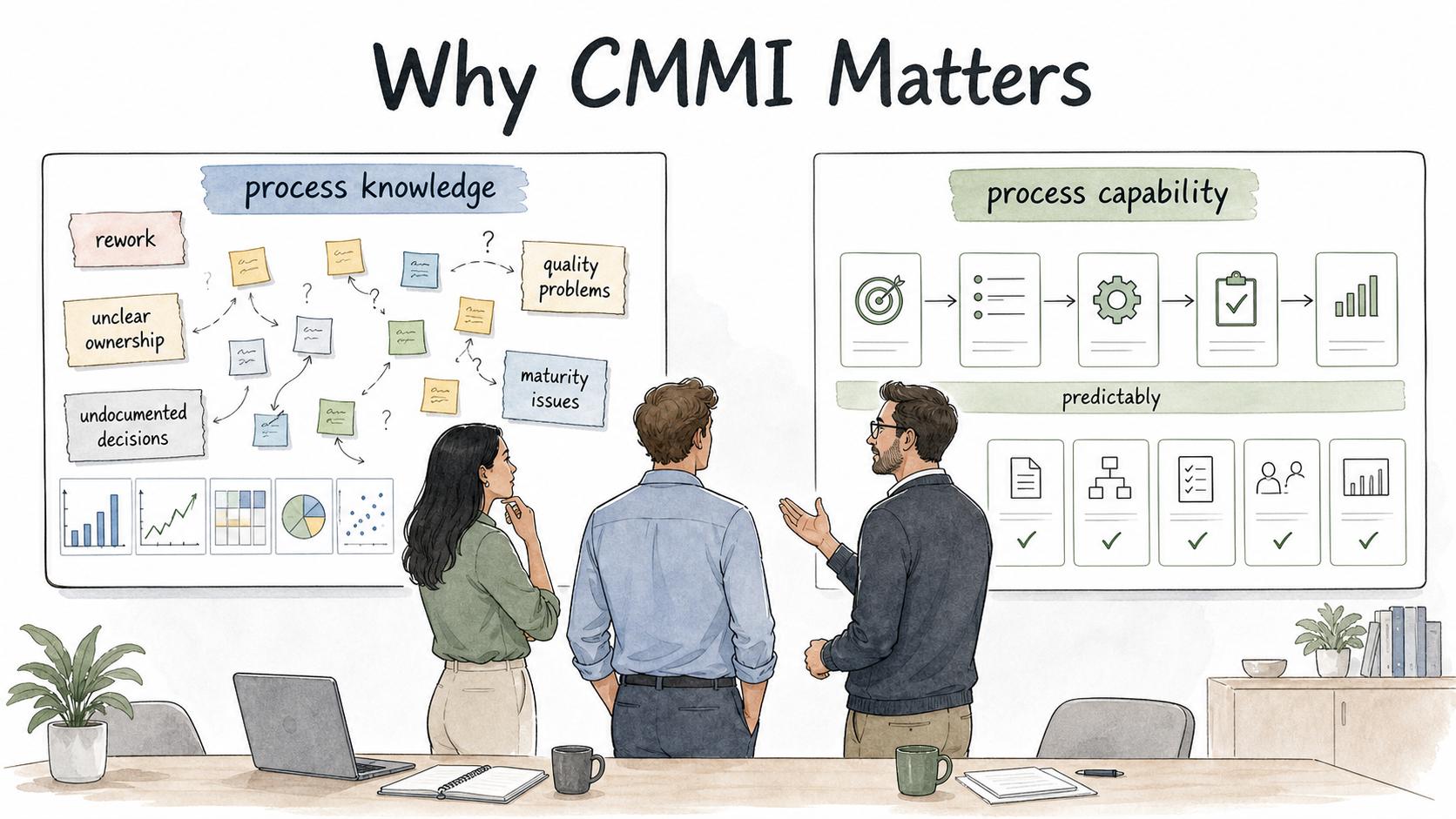 CMMI separates process knowledge from dependable process capability.