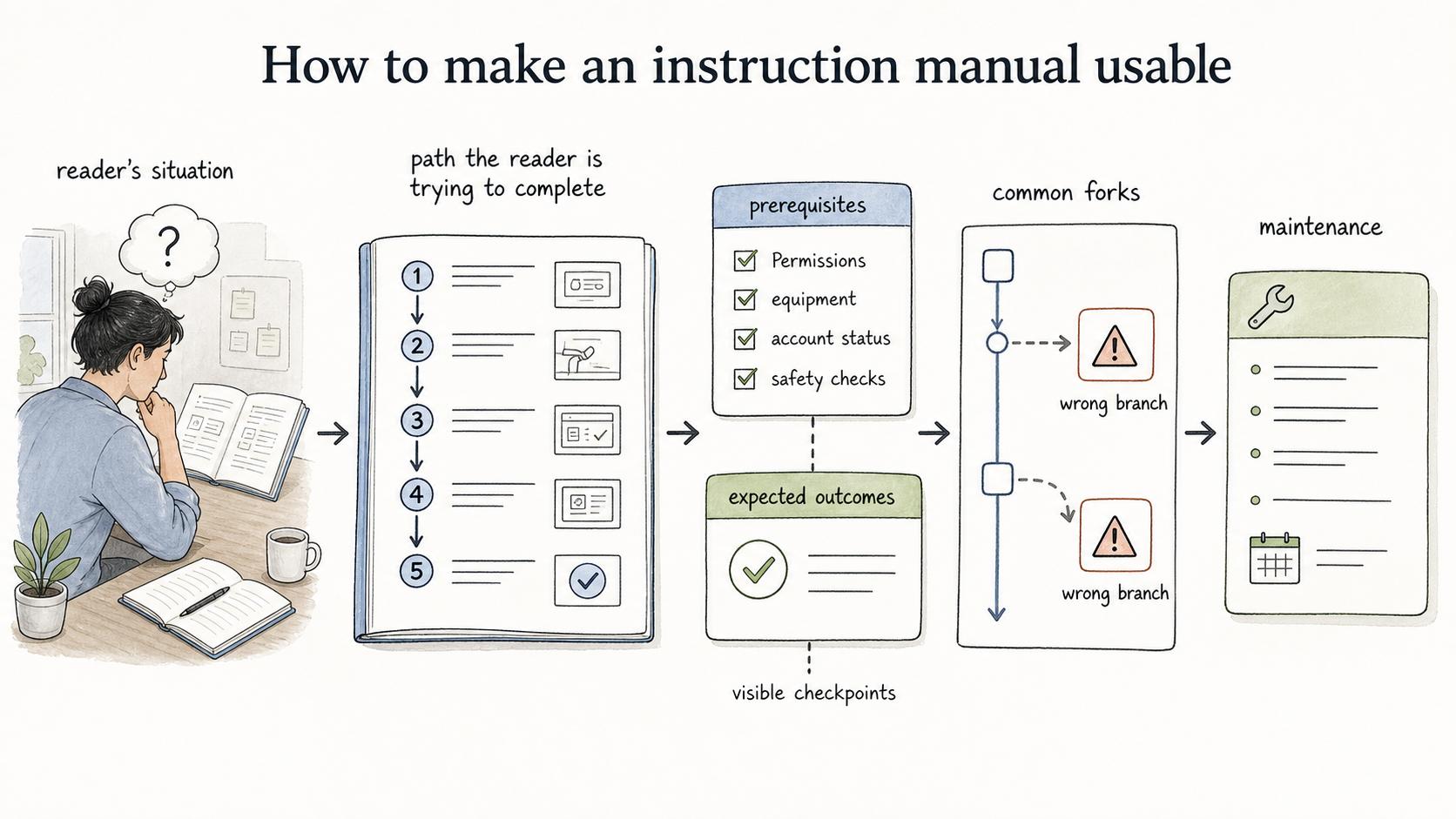 Usable instruction manual diagram