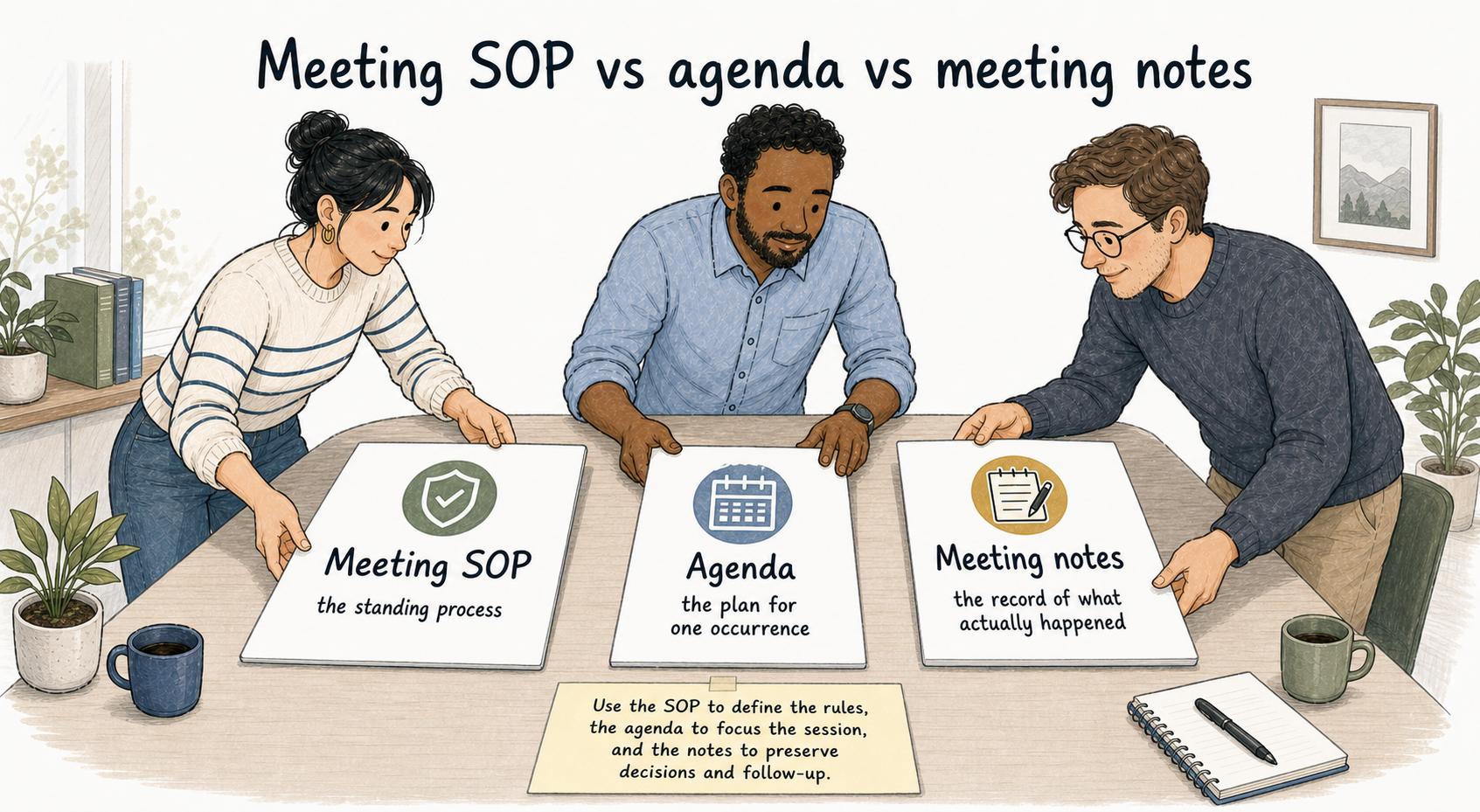 Keep the SOP practical, concise, and easy for a backup facilitator to follow.