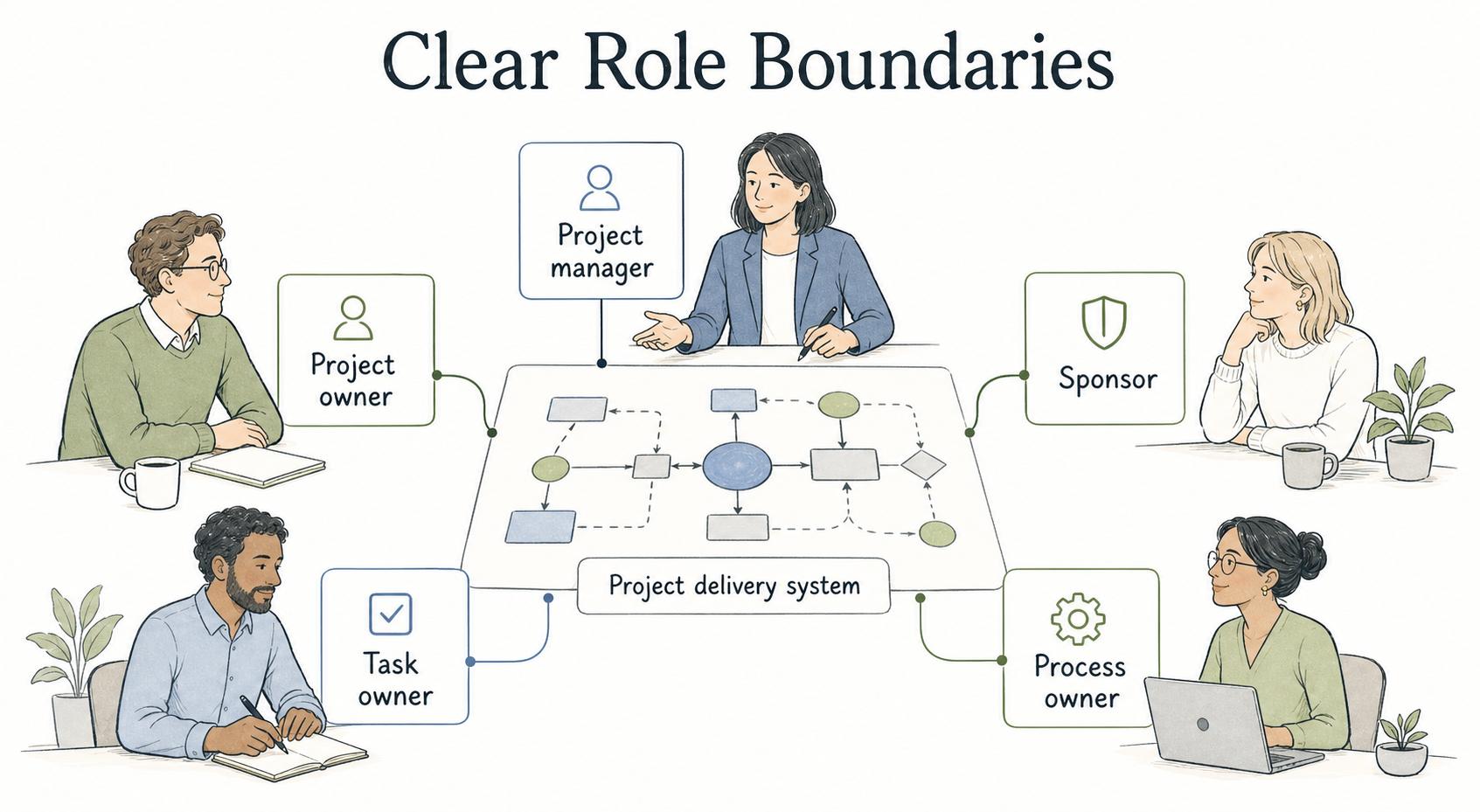 Clear role boundaries make escalation, decisions, and handoffs easier.