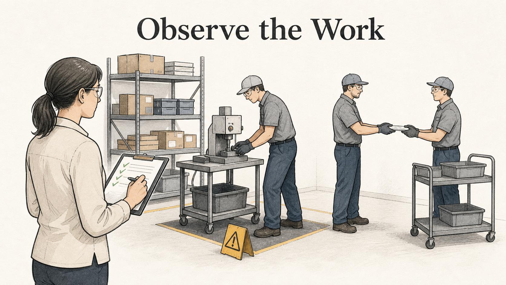 The strongest safety SOPs come from watching the real task, not writing from memory or a generic template.
