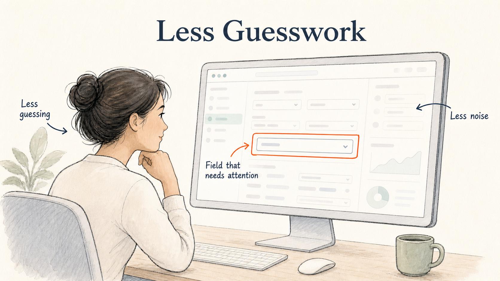 Good annotation reduces guessing by pointing to the field that needs attention.