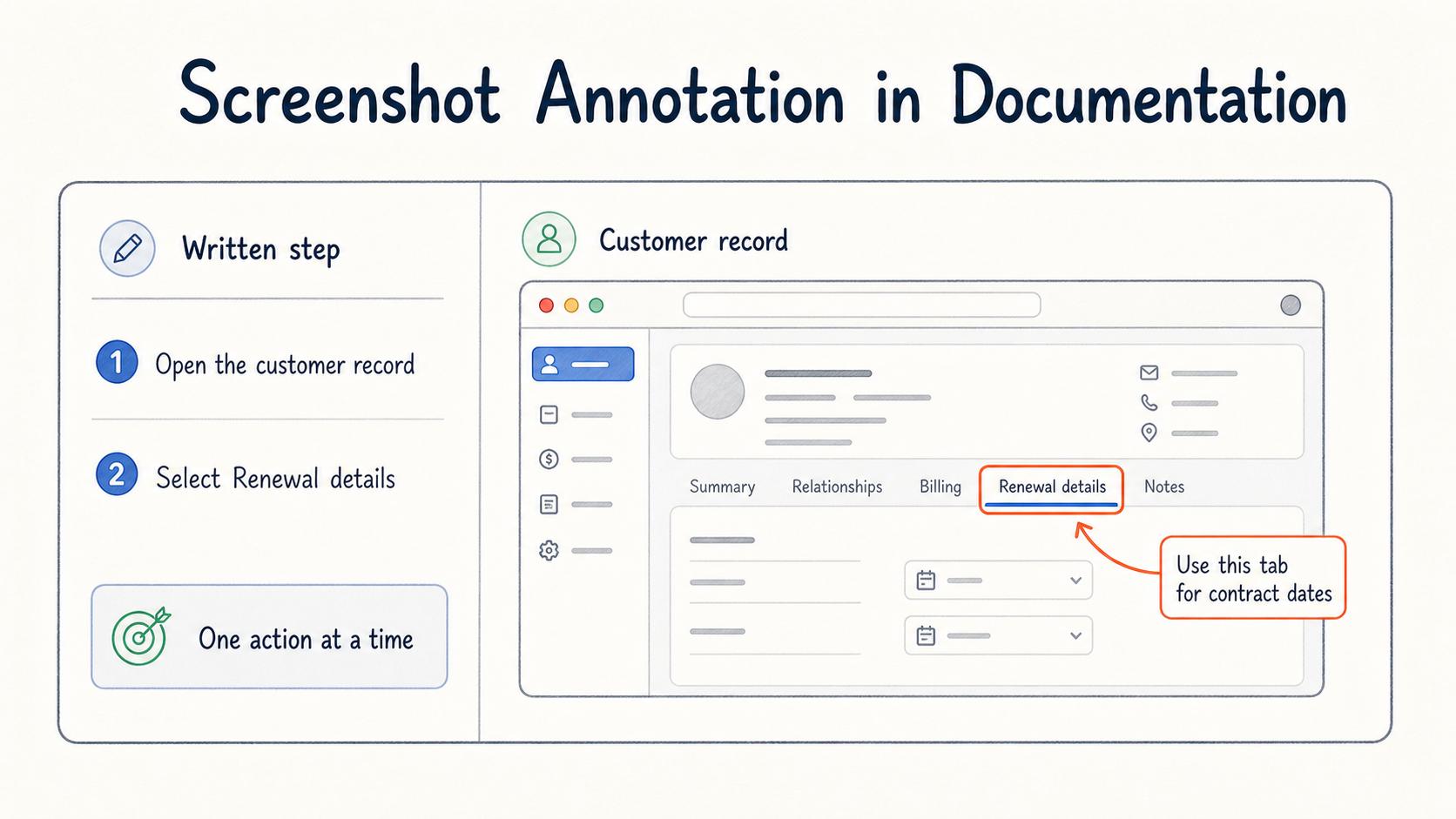 The written step says what to do, the screenshot shows where to do it, and the annotation removes the last bit of ambiguity.