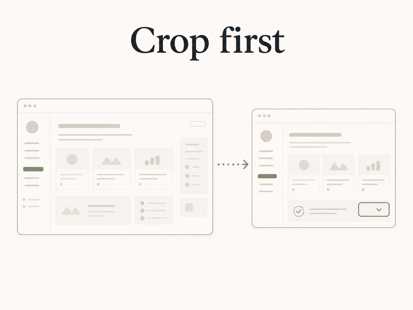Crop the screenshot before adding markup so the reader sees the relevant area first.