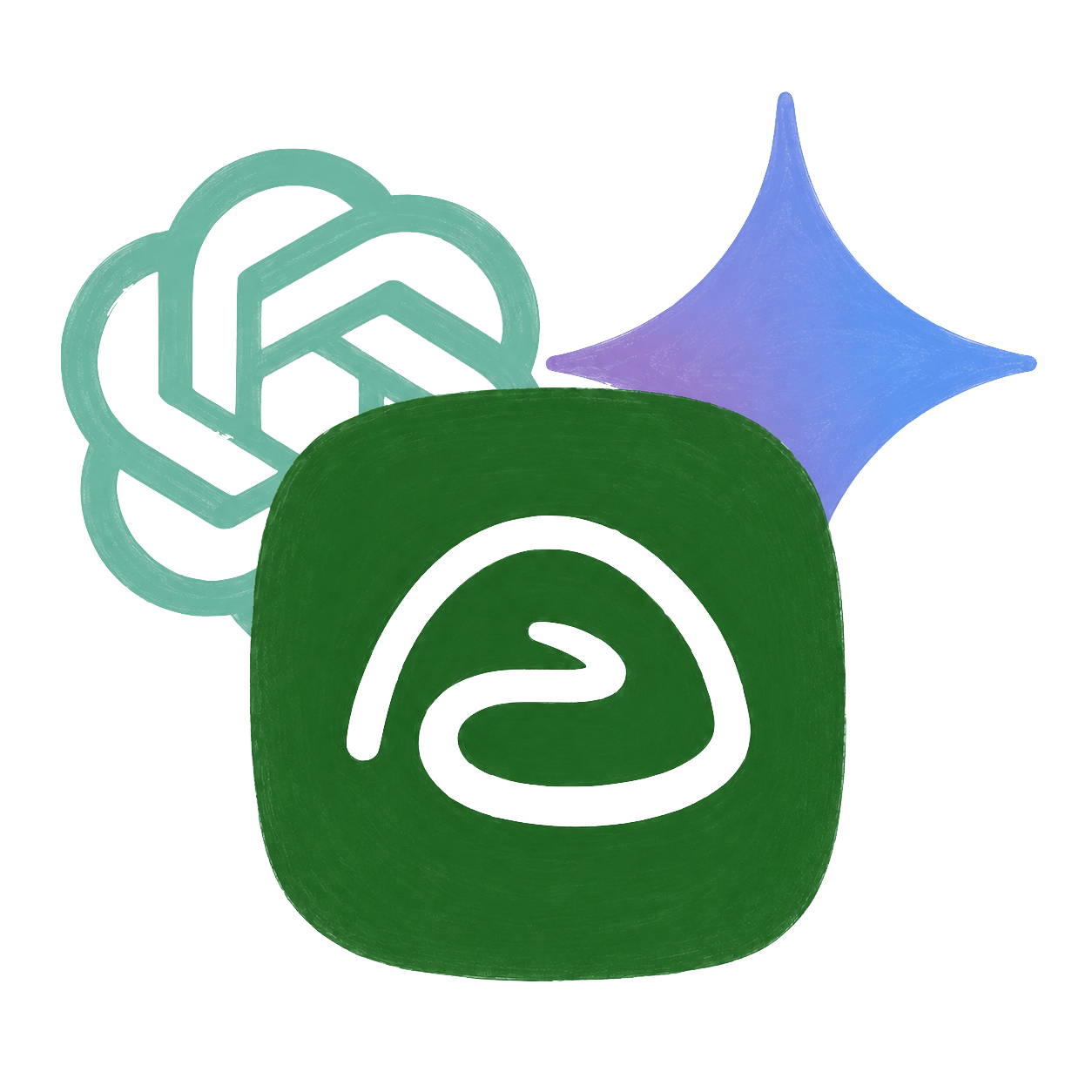 Trails with the OpenAI and Google Gemini logos