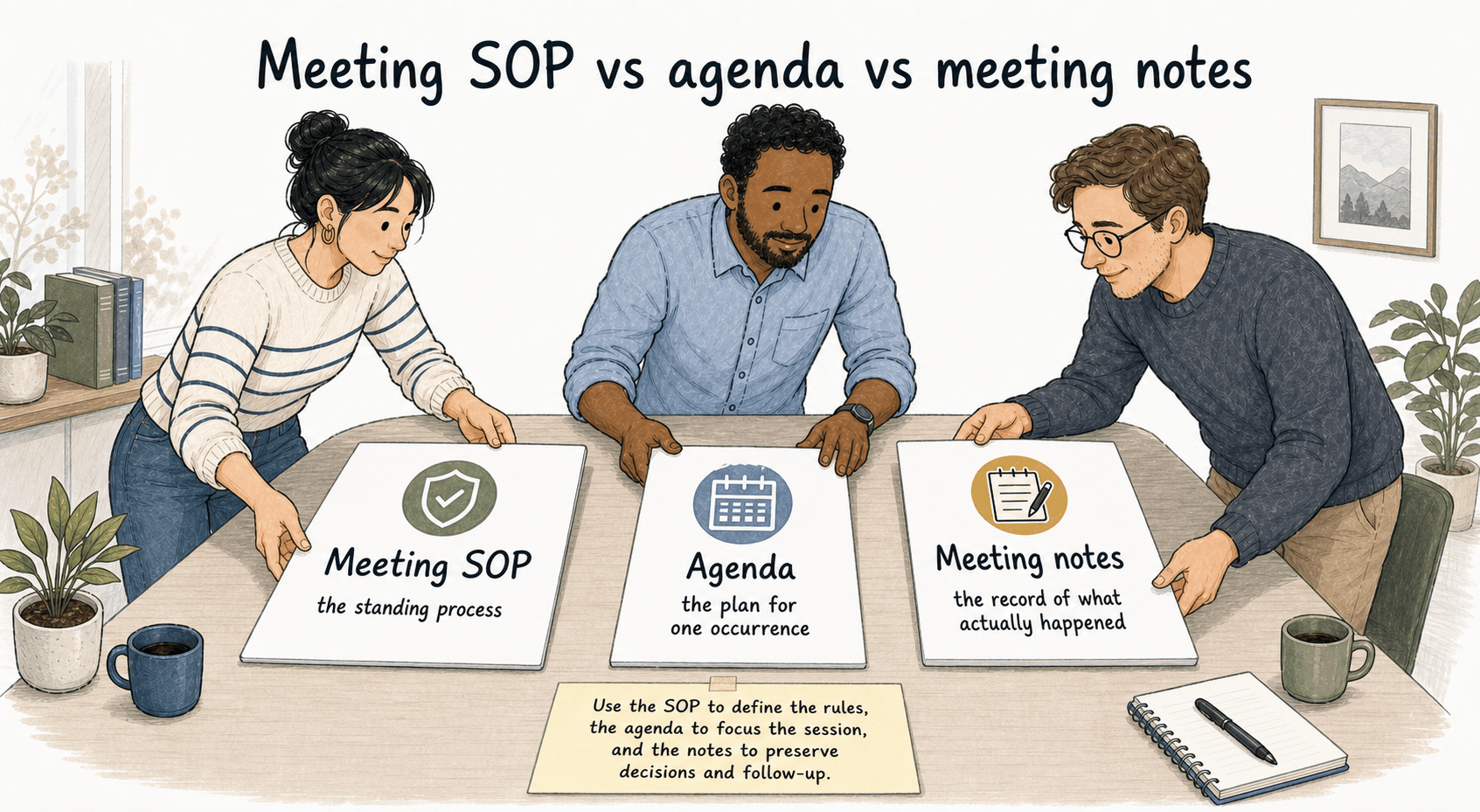 Keep the SOP practical, concise, and easy for a backup facilitator to follow.