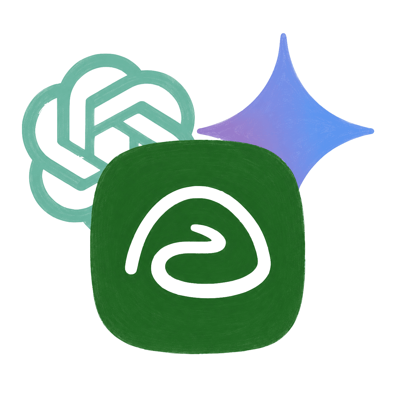 Trails with the OpenAI and Google Gemini logos