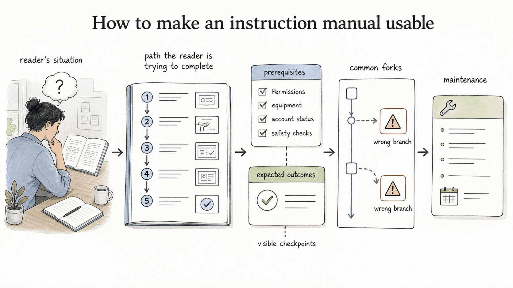 Usable instruction manual diagram
