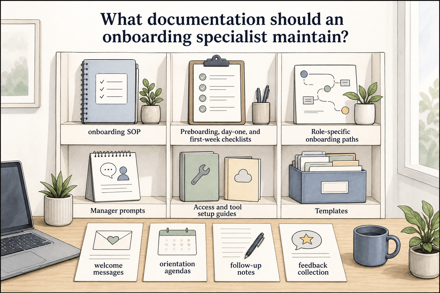 Useful onboarding documentation lets another person run the process without relying on memory or chat history.