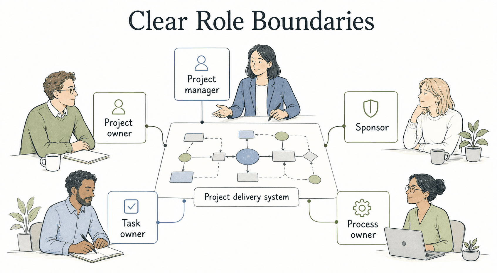 Clear role boundaries make escalation, decisions, and handoffs easier.