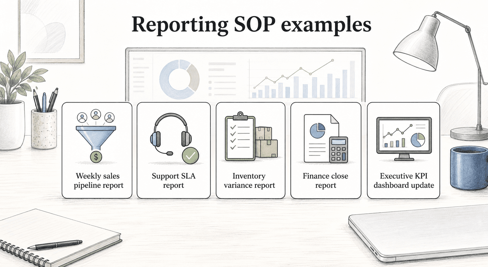 Recurring reports that influence decisions, compliance, customer commitments, or leadership visibility should have an SOP.