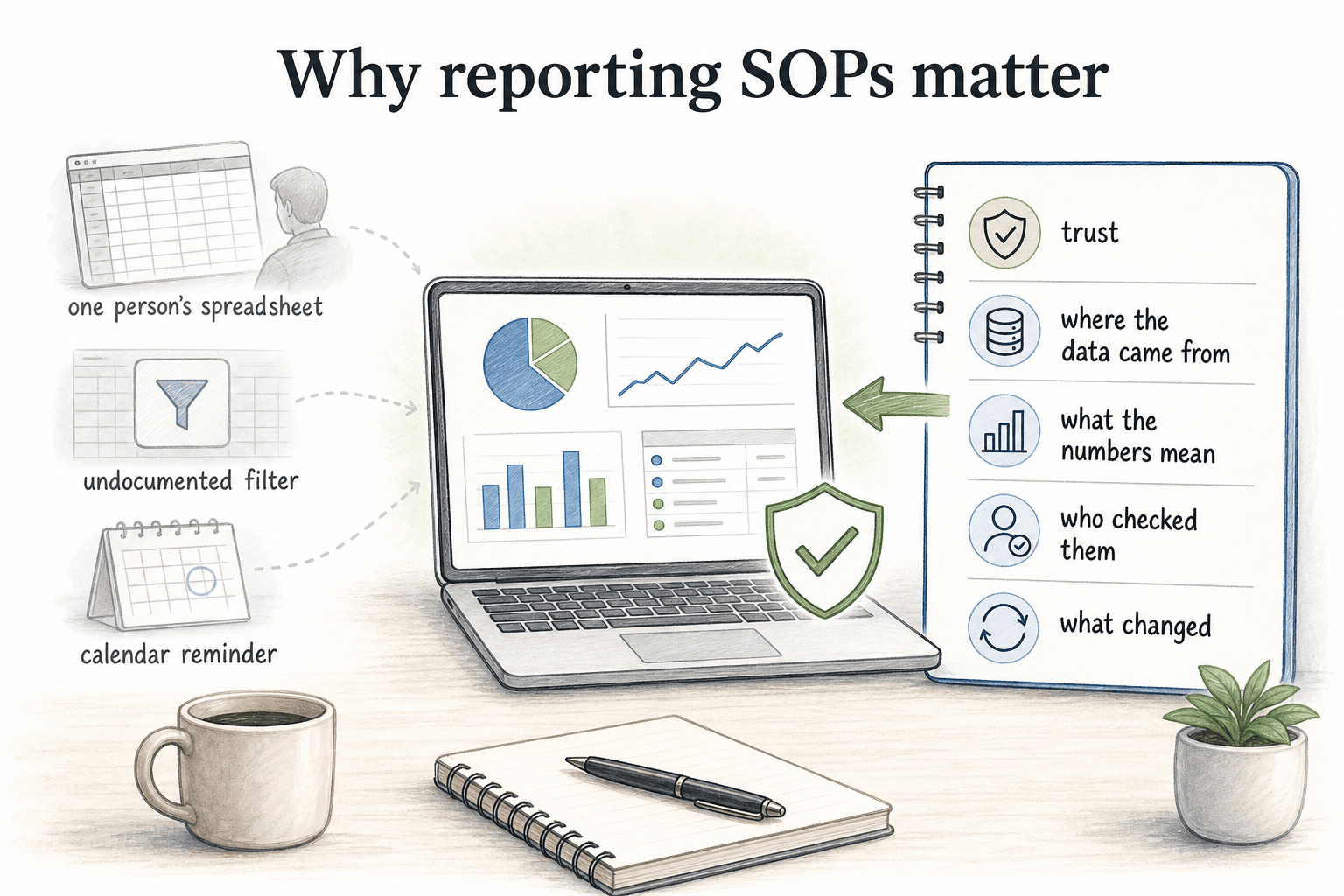 A reporting SOP turns fragile reporting routines into a repeatable process people can trust.