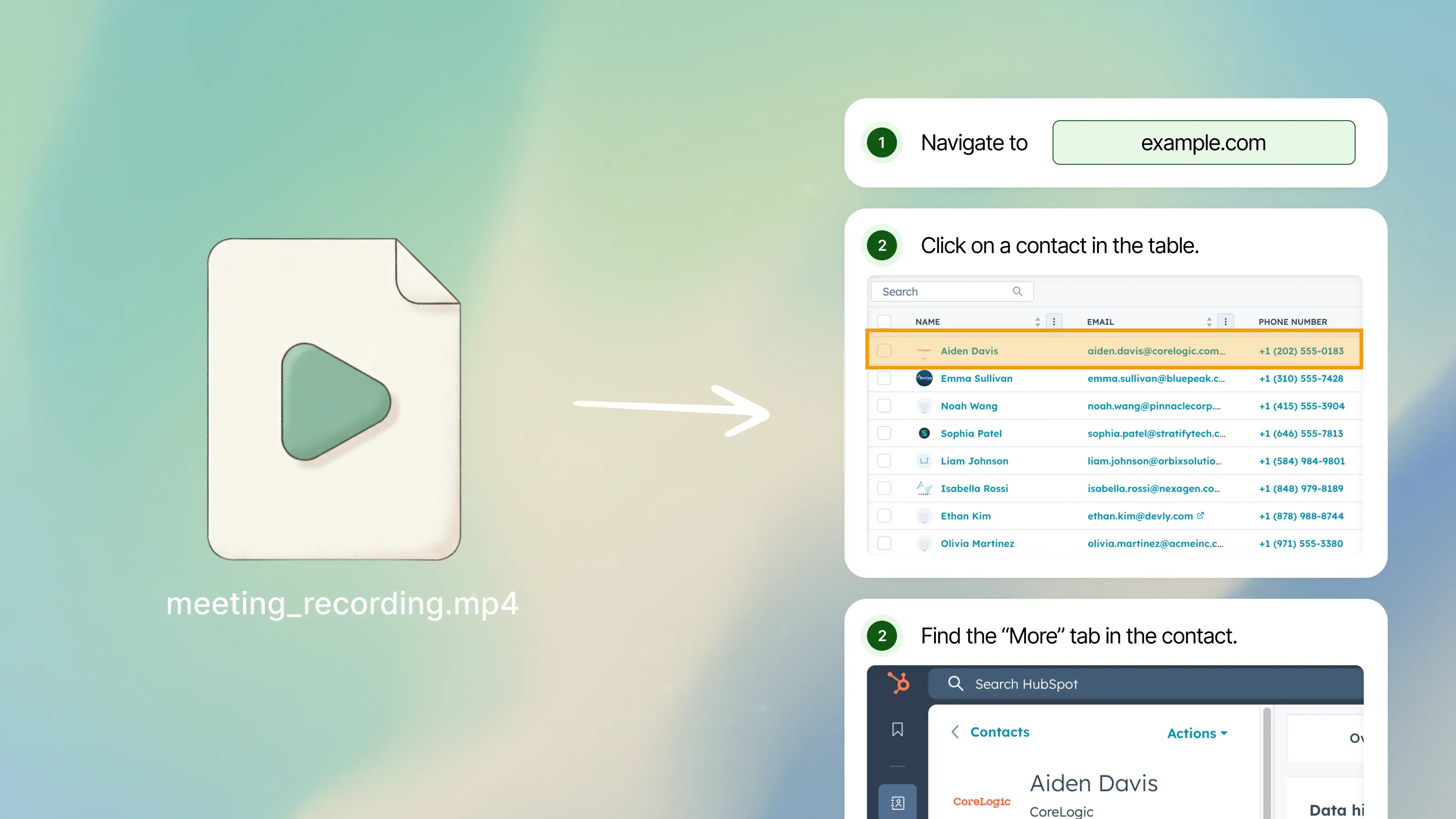 Trails converting an existing video recording into a step-by-step guide.