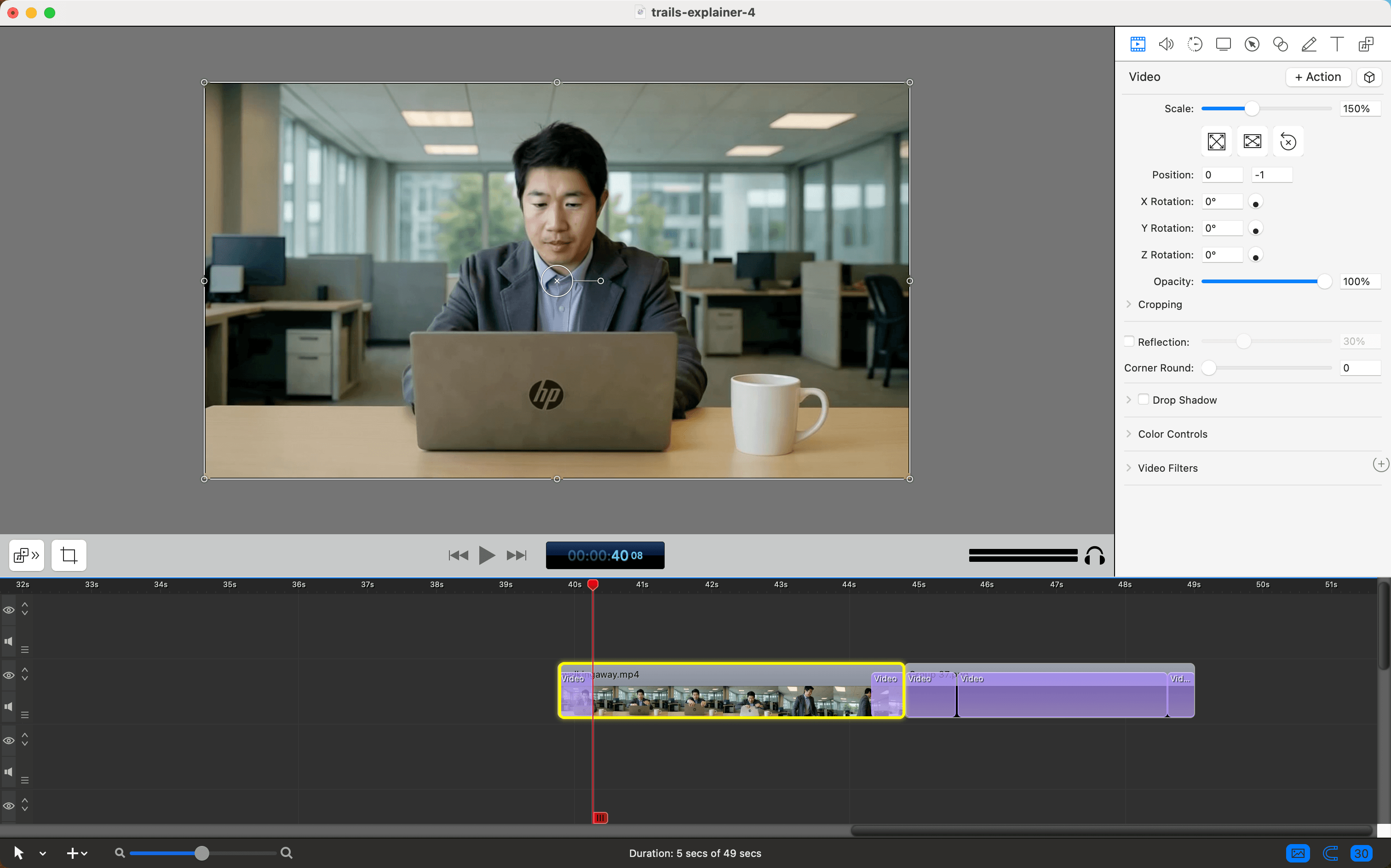 ScreenFlow is a Mac-only recorder and timeline editor for finished tutorial videos.