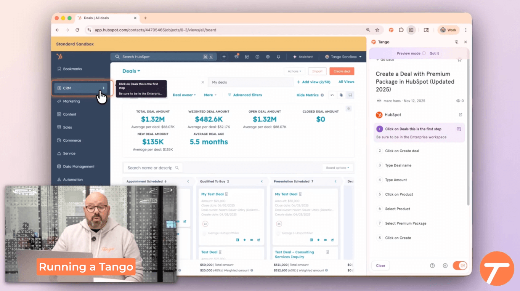 Tango's Guide Me feature places step-by-step guidance over the software someone is using.
